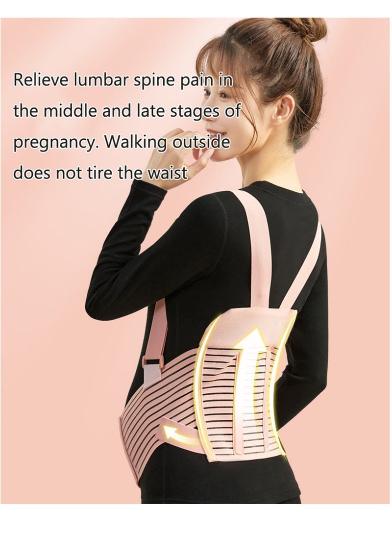 Captaintech Maternity belt, Belly Band Support Maternity Belt Pregnancy Belly Band Waist Abdominal Back Belly Band Support Brace Adjustable Breathable Belly Support Care Pregnancy(L) - Image 4