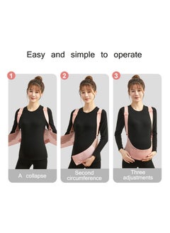 Captaintech Maternity belt, Belly Band Support Maternity Belt Pregnancy Belly Band Waist Abdominal Back Belly Band Support Brace Adjustable Breathable Belly Support Care Pregnancy(L)  - Image 5