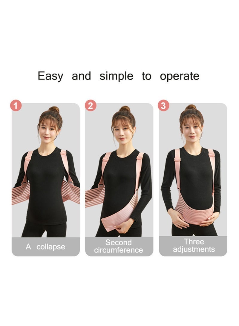 Captaintech Maternity belt, Belly Band Support Maternity Belt Pregnancy Belly Band Waist Abdominal Back Belly Band Support Brace Adjustable Breathable Belly Support Care Pregnancy(L) - Image 5