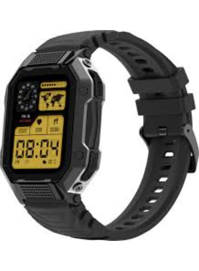 Fire-Boltt Shark 46.5mm (1.83) Smartwatch with Rugged Outdoor Design, Bluetooth Calling Smartwatch  (Black Strap, Free Size) - Image 1