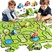 JUKUDAHU 64 Pieces Puzzle Race Track Car Set Toys for 3 4 5 6 Year Old Boys Puzzle Tracks Car Toys for Kids Ages 35 with 3 Sliding Toy Cars CityThemed Birthday Gifts for Toddlers 13 24 46 - Image 3