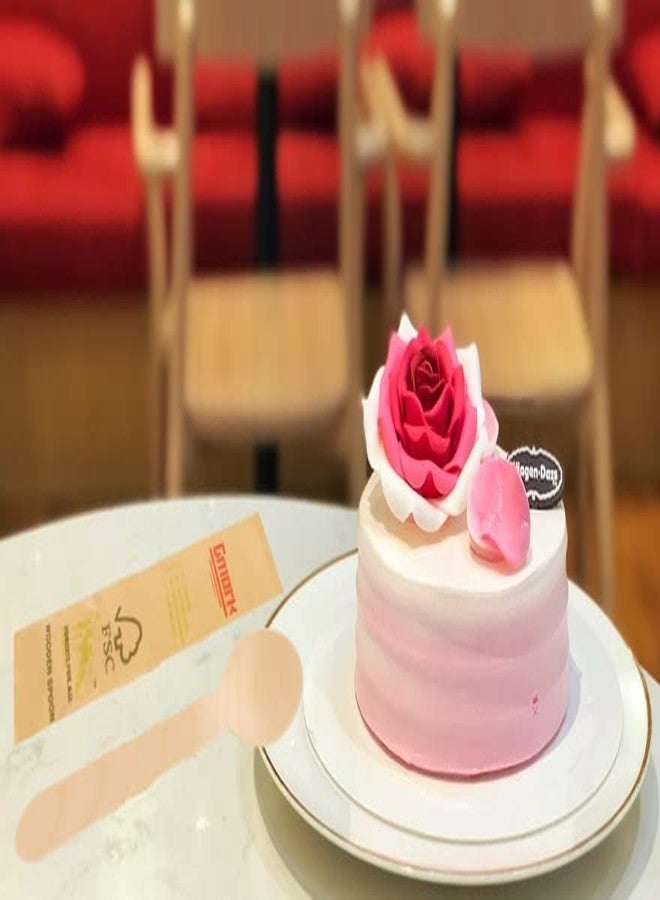 Gmark Disposable Wooden Spoons Paper Wrapped | Pack of 100-6.5" Spoons | 100% All-Natural, Eco-Friendly, Biodegradable, and Compostable 100 ct Individually Wrapped in Box GM1024 - Image 4