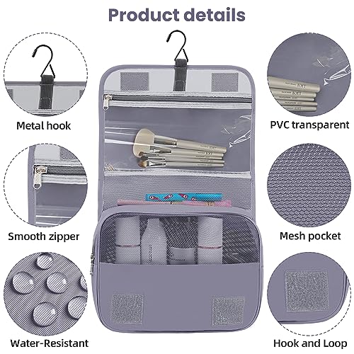 BAGAIL 10 Set Packing Cubes Various Sizes Packing Organizer for Travel Accessories Luggage Carry On Suitcase-Grey - Image 4