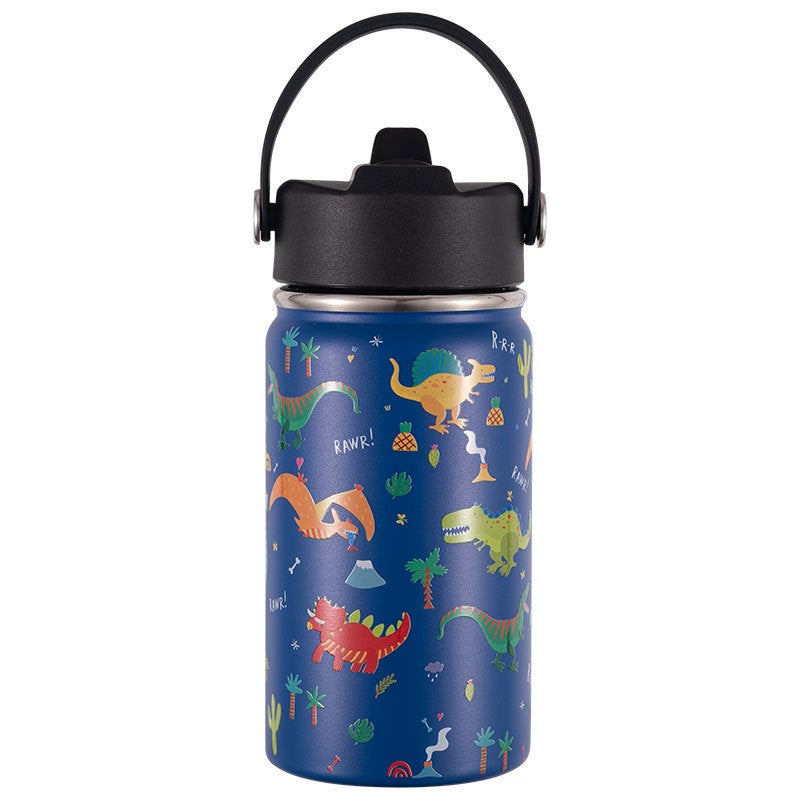 Space Bottle 'S Popular Cartoon Thermos Cup 304 Stainless Steel Straw Carrying Environmental Protection Thermos Cup Cartoon Cute - Image 5