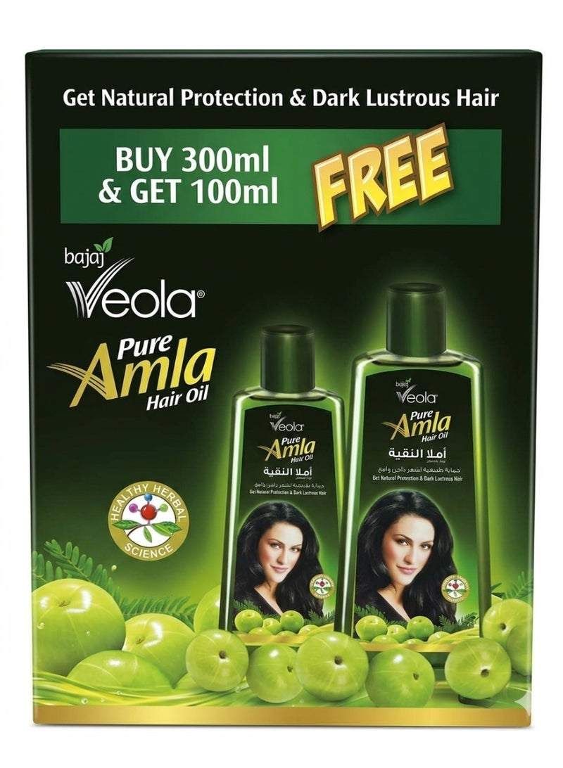 Bajaj Veola Pure Amla Hair Oil 300 ml + 100 ml Free (Promo Value Pack)