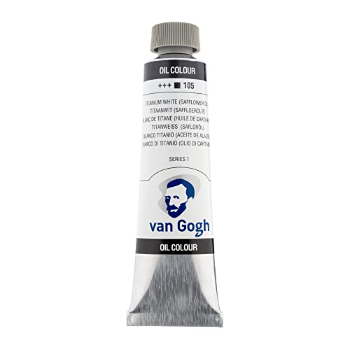 Van Gogh Oil Color Paint, 40ml Tube, Titanium White 105 - Image 3
