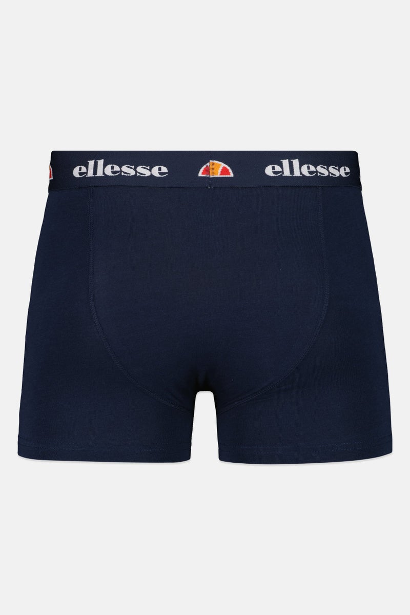 Ellesse Men 3 Pack Brand Logo Trunks, Navy - Image 2