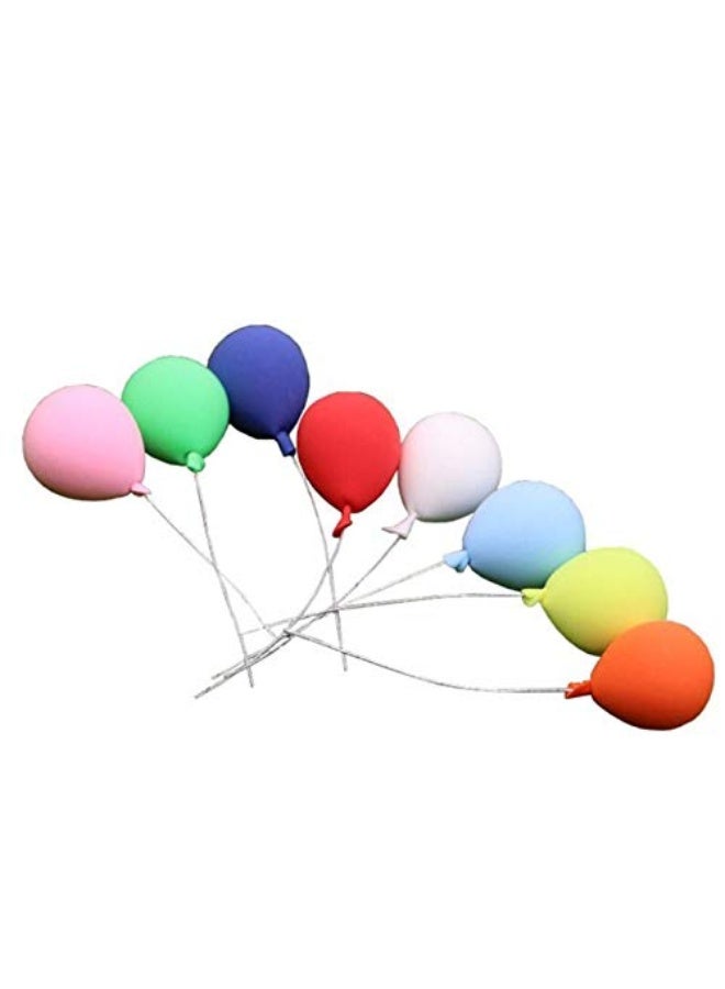 EatingBiting 8 Pack 1:12 Dollhouse Miniature Furniture Accessories Colorful Simulated Balloons Handcraft Ornaments Doll House Furniture Miniature Garden DIY Landscape Accessory - Image 5