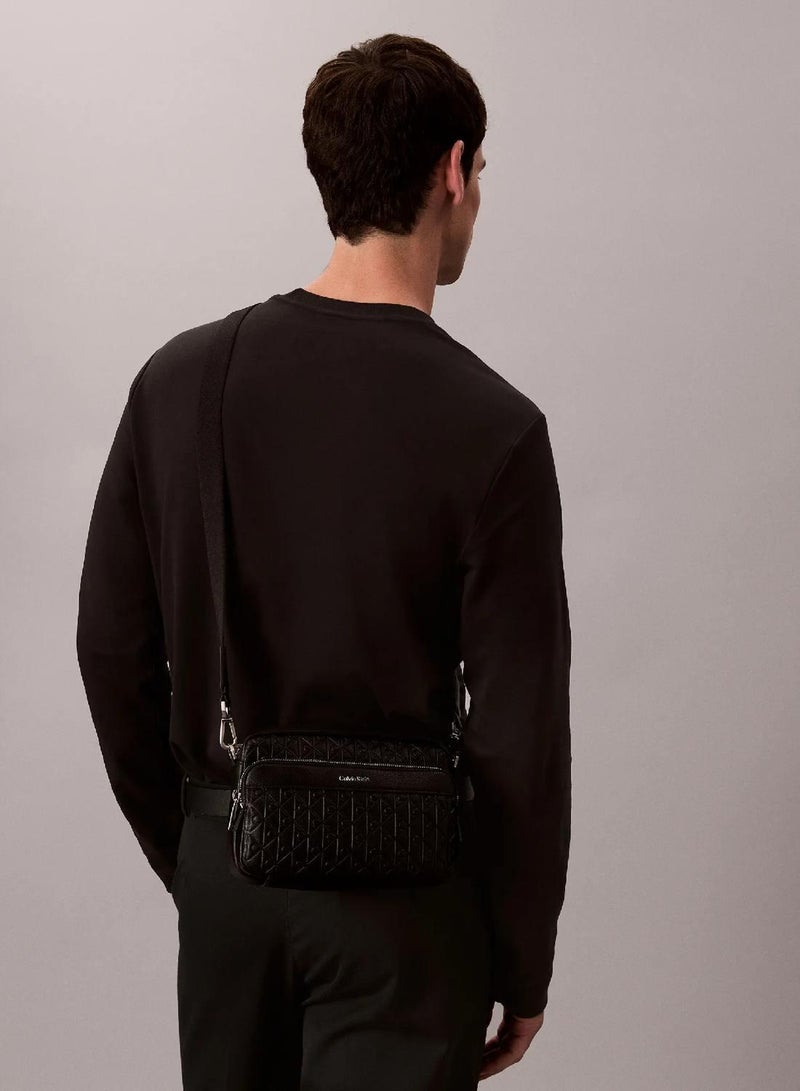 CALVIN KLEIN Embossed Allover Monogram Camera Bag - Image 5