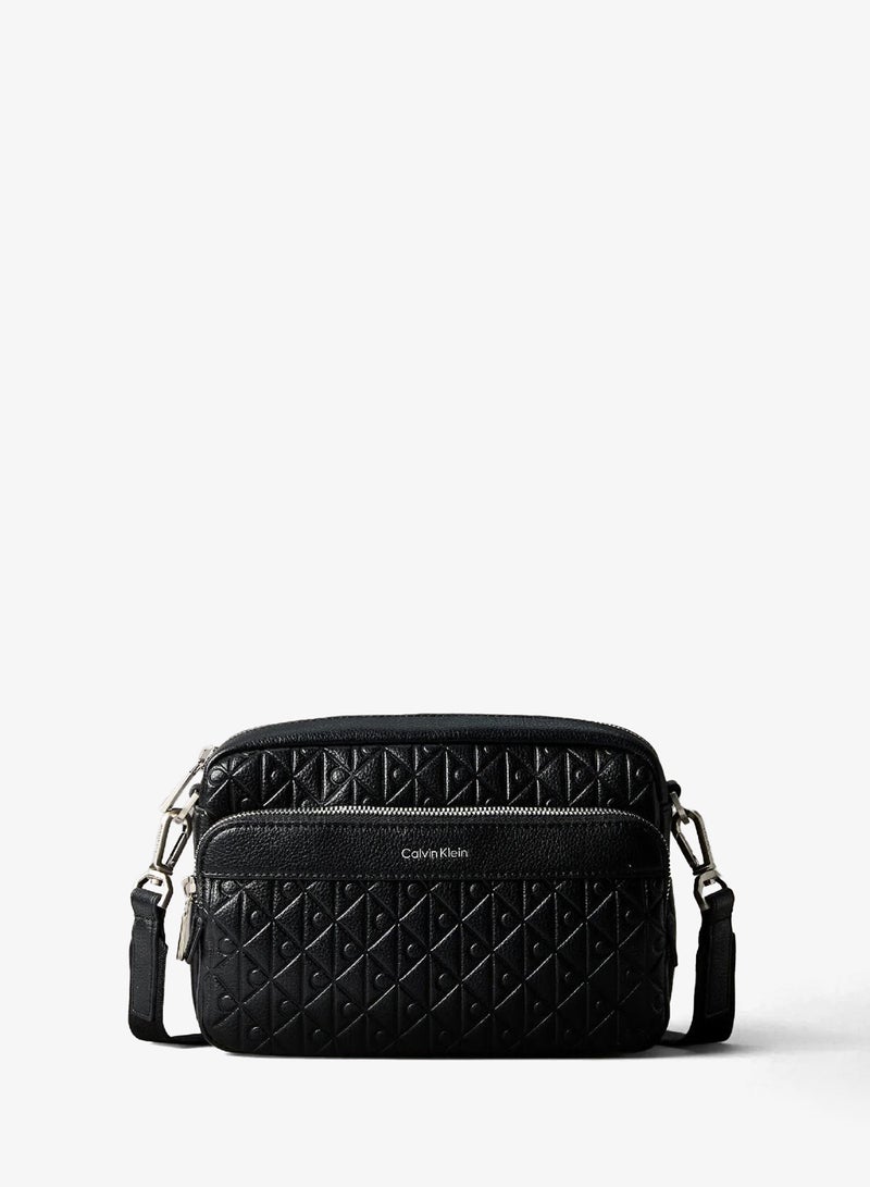 CALVIN KLEIN Embossed Allover Monogram Camera Bag - Image 1