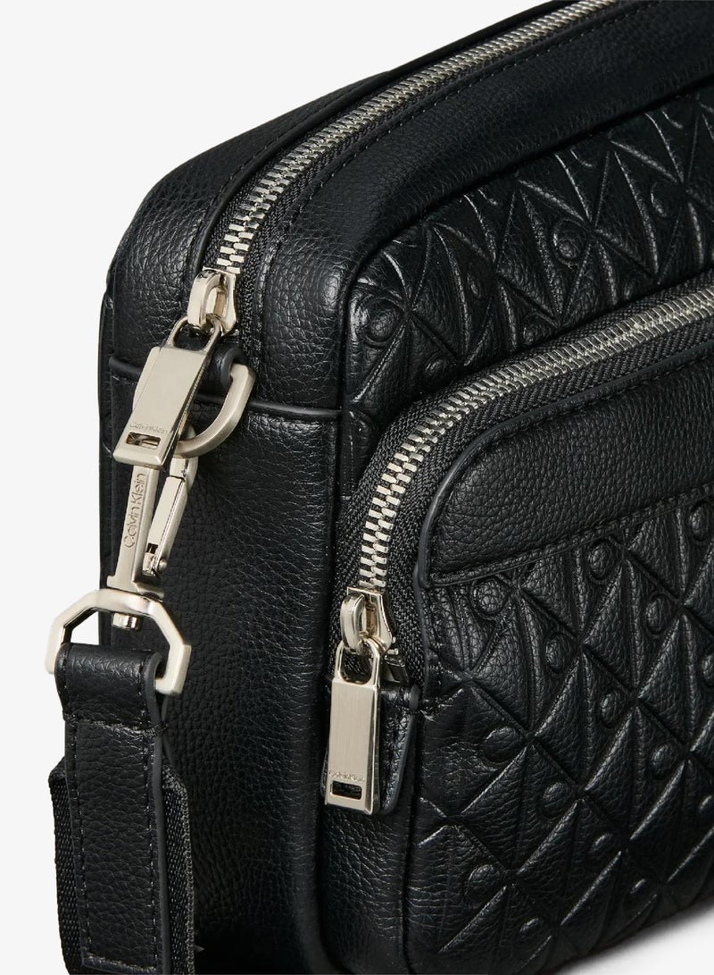 CALVIN KLEIN Embossed Allover Monogram Camera Bag - Image 4
