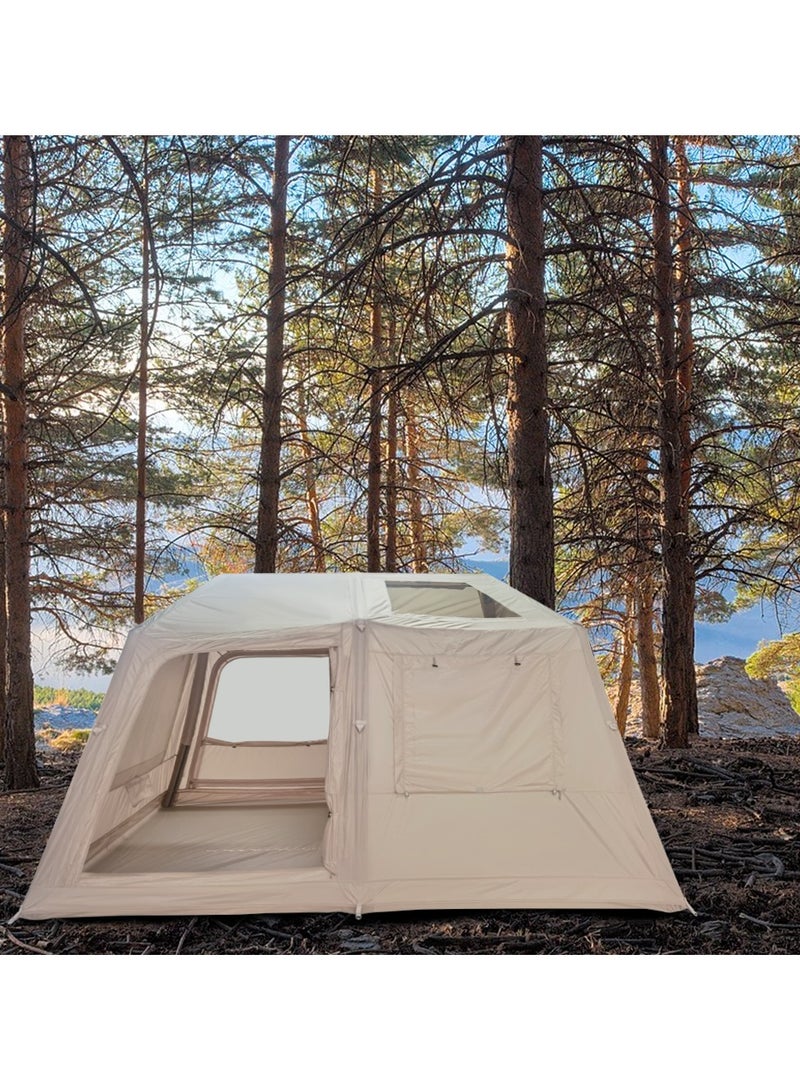 توبيز خيمة تخييم Tobys القابلة للنفخ - 04 مع مضخة، خيام تخييم فاخرة تتسع من 6 إلى 8 أشخاص، مزودة بأبواب ونوافذ شبكية - Image 4