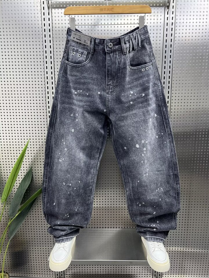 Unisex Classic Denim Jeans Loose Fit Daily Outdoor Wear - Image 3
