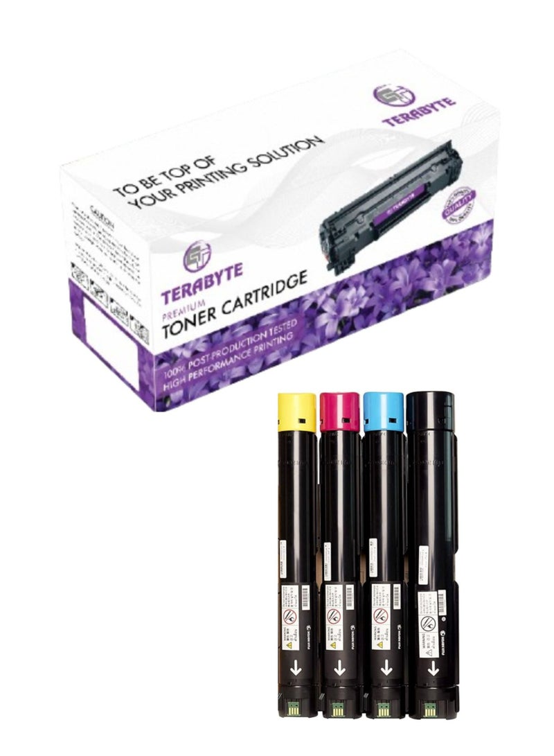 Terabyte XE-7120 Toner Cartridge Compatible with  WorkCentre-7120/7125/7220/7225 Copier Machine Multicolor (15,000 Pages) (006R01460) Pack Of 4 - Image 1