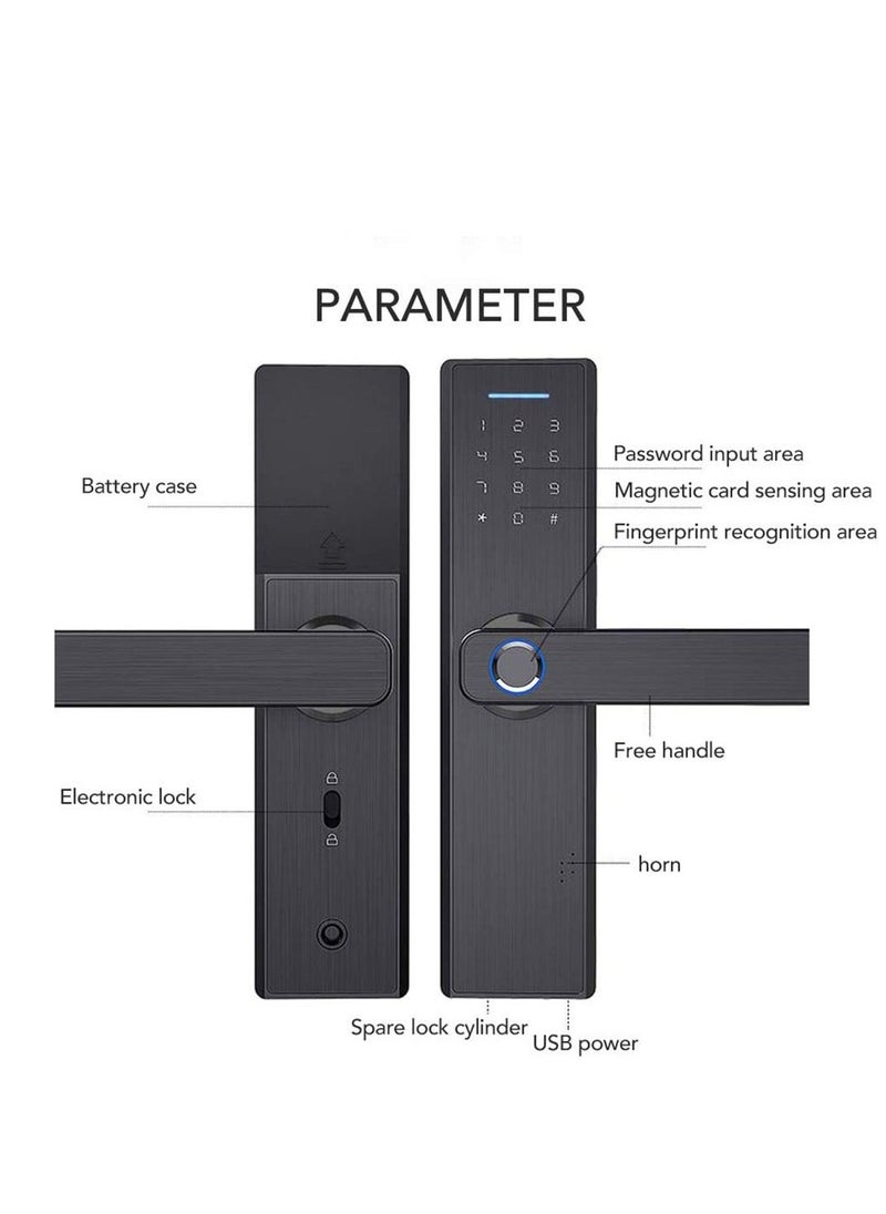 Arabest - Smart Door Lock Digital Electronic Wi-Fi APP Password Door Lock Intelligent Biometric Fingerprint Door Locks Digital Keyless Home - Image 1
