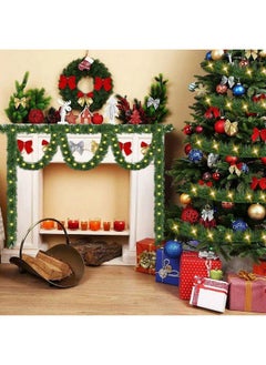 Timoo Timoo 30FT Green Christmas Garland 2 Pack Christmas Tree Garland Greenery Garland Christmas Pine Garland with 100 Count Clear Incandescent Christmas Tree Garland for Indoor Outdoor Tree Garland  - Image 4