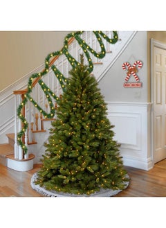 Timoo Timoo 30FT Green Christmas Garland 2 Pack Christmas Tree Garland Greenery Garland Christmas Pine Garland with 100 Count Clear Incandescent Christmas Tree Garland for Indoor Outdoor Tree Garland  - Image 5
