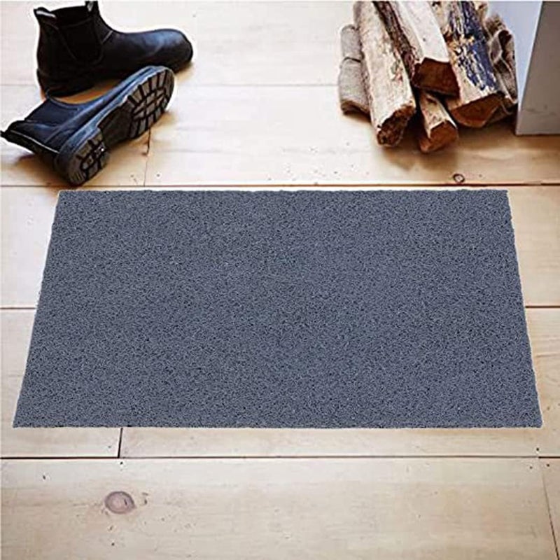 Purav Light Non-Slip Rectangular Kitchen Floor Rug Mats with Rubber Back Outdoor Entrance Mat for Balcony Home Dirt Trapper Foot Mat, 2x1 feet, Grey - Image 2