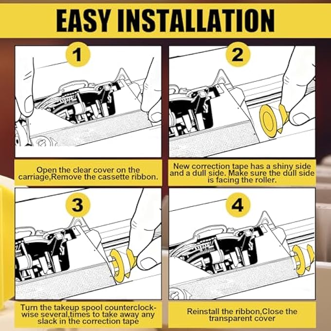 6 PCS CORRECTION TAPES, LIFT-OFF TYPEWRITER CORRECTION RIBBON FOR OFFICE & HOME USE(6.5M X 7MM EACH) - Image 3