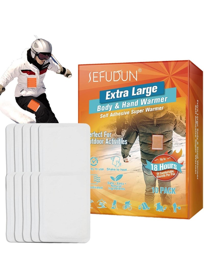 JEFUDUN Cold Weather Adhesive Warmer | Hand Cairo Adhesive on Clothes | Self Heating Body Warmer Patch for Winter Running, Hiking, Fishing - Image 1