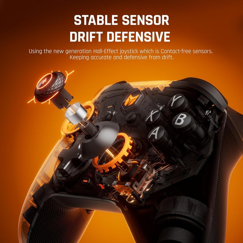 BIGBIG WON Wireless Controllers, Gale Hall PC Controllers Motion Control, Hall Joysticks&Triggers, PC App Game Controllers for Switch/Switch2/iOS/Android Wireless Gaming Controller - Image 4