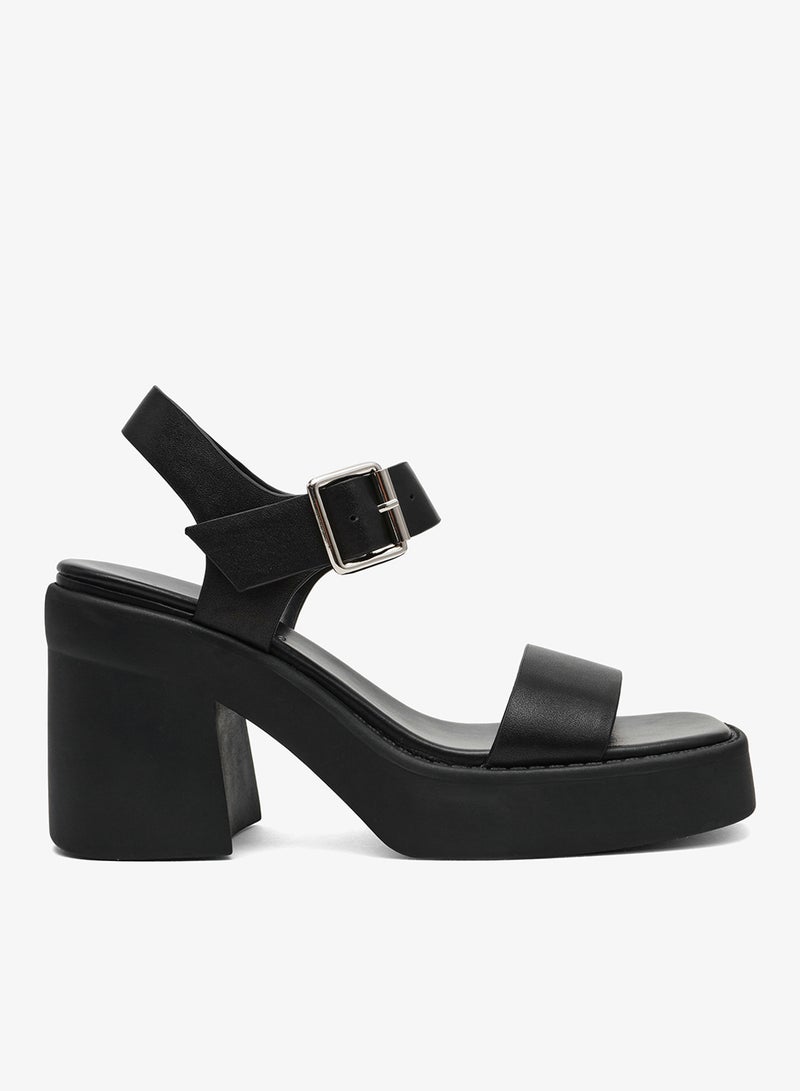 STEVE MADDEN KANDRA Ankle Strap Block Heel Sandals - Image 1