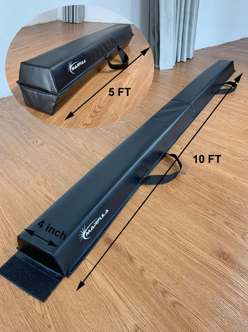 MARFULA 6 FT / 8 FT / 9 FT / 10 FT Balance Beam Folding Floor Gymnastics Equipment for Kids, Non Slip Base, Gymnastics Beam for Training Home Gym Use - Image 2