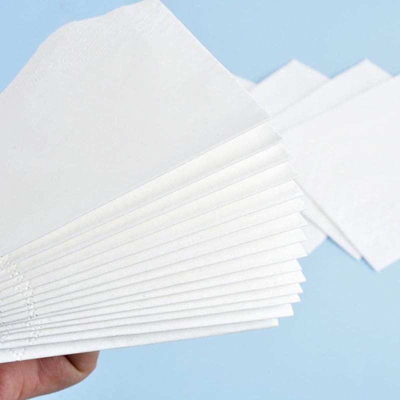 50 Pack Disposable Scalloped Paper Napkins For Wedding Party Event Home Use - Image 5