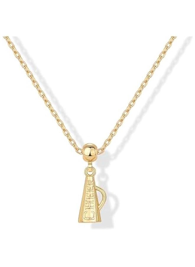 PAVOI - Adjustable Whimsical Gold Charm Necklace for Women, 14K Gold Plated Cute Dainty Pendant Necklaces with Charms Set, Hypoallergenic Chain Trendy Cubic Zirconia Heart Religious Sports Pearl Pendant - Image 1