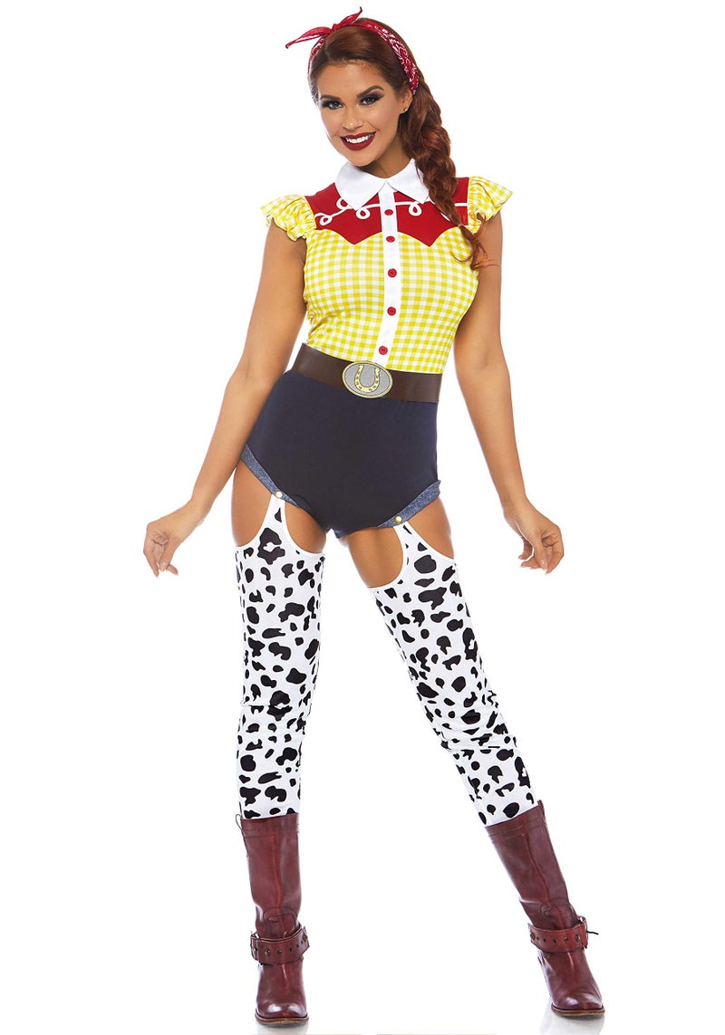 Leg Avenue Womens 3 Piece Giddy Up Cowgirl Set Cute Western For Women Adult Sized Costumes Multi Small Us - Image 2