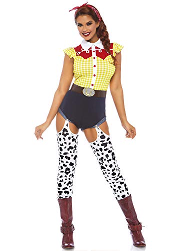Leg Avenue Womens 3 Piece Giddy Up Cowgirl Set Cute Western For Women Adult Sized Costumes Multi Small Us - Image 1