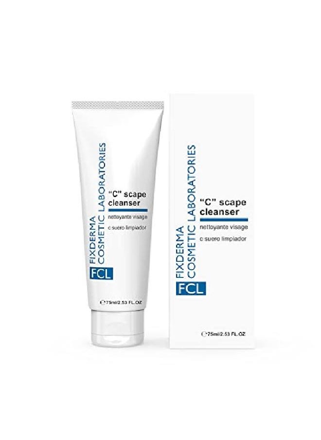 FIXDERMA COSMETIC LABORATORIES - منظف سي سكيب - منظف فيتامين سي - غسول مفتح للوجه - يقشر الخلايا الميتة - يفتح مسام الجلد - يقلل الخطوط الدقيقة والتجاعيد - خالٍ من البارابين (75 مل) - Image 1