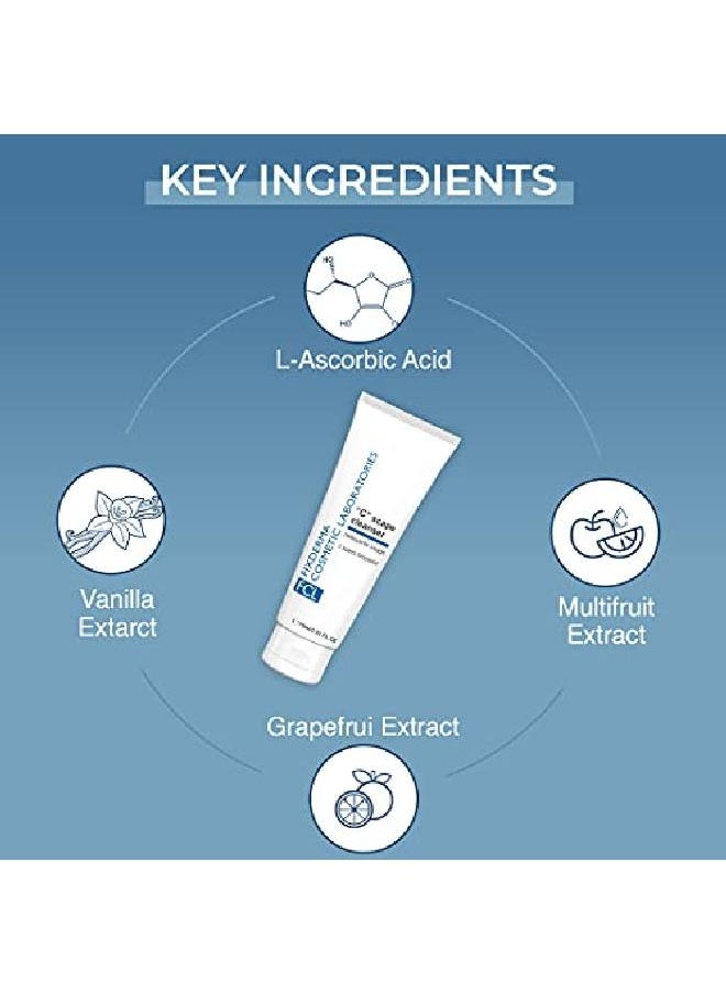 FIXDERMA COSMETIC LABORATORIES - منظف سي سكيب - منظف فيتامين سي - غسول مفتح للوجه - يقشر الخلايا الميتة - يفتح مسام الجلد - يقلل الخطوط الدقيقة والتجاعيد - خالٍ من البارابين (75 مل) - Image 1