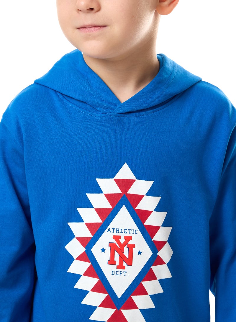 فكتور اند جين هودي للأولاد (2 - 8 سنوات) أزرق ملكي - Image 5