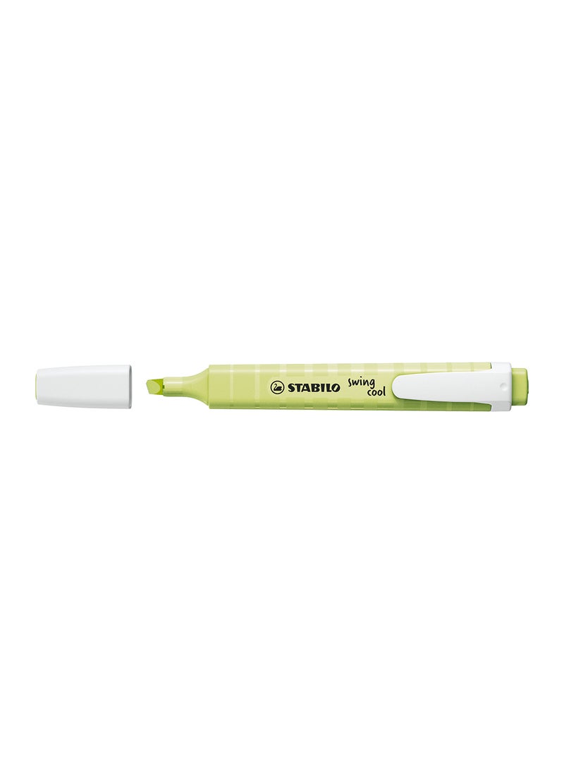 STABILO Highlighter Pen - Swing Cool Pack of 10 Pens in Lime Yellow Pastel Colors , Anti-Dry Out , for Drawing Illustrations , Note Taking  - Image 2