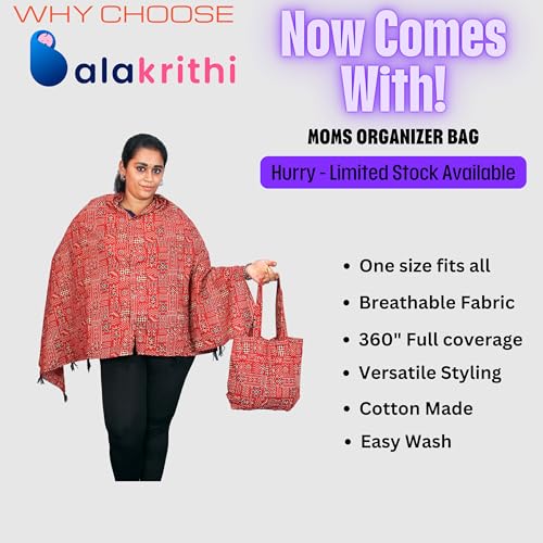 Balakrithi Breastfeeding Feeding Shawl | Feeding Covers | Nursing Covers for Feeding Mom|Apron for Mom |Multi Use - Image 4