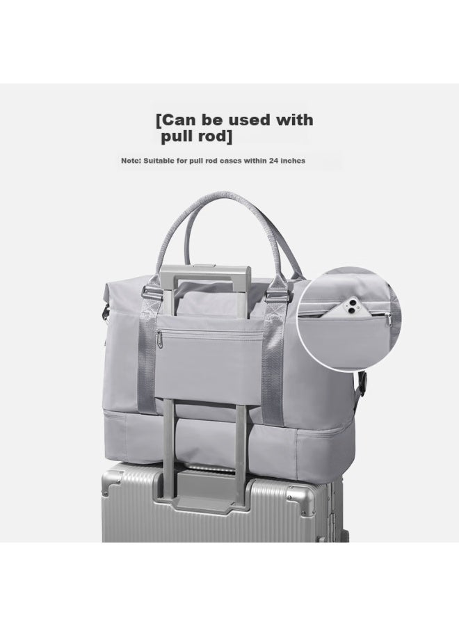 Landcase Handheld Travel Bag, Large Capacity For Women, Sports And Fitness Bag With Wet And Dry Separation, Maternity Bag, Luggage Bag For Men, 4058 Gray - Image 5