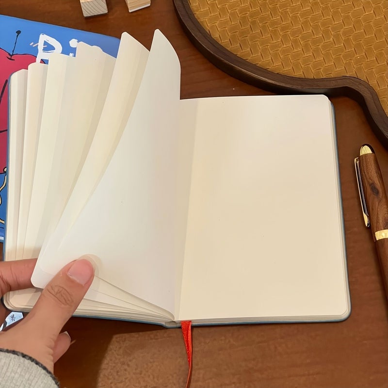 تفاحة زرقاء برسومات جرافيتي، دفتر ملاحظات A6 فارغ، دفتر دراسات، مذكرات، دفتر يوميات بغطاء صلب، محمول، لوازم دراسية، هدية للفتيات - Image 5