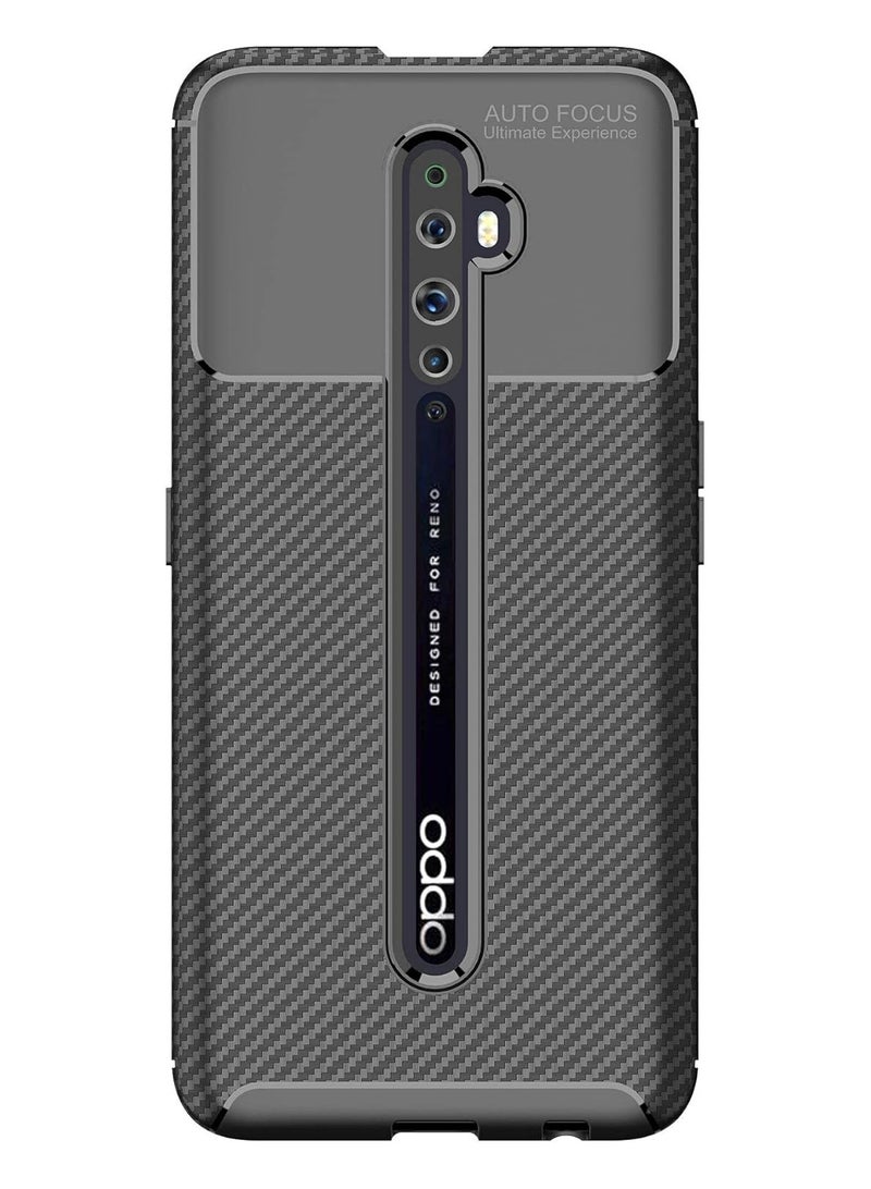 أوتو فوكس جراب حمايه سيليكون تصميم1 مقاوم للصدمات حمايه للكاميرا متوافق مع Oppo Reno 2F / 2Z (اسود) - Image 3