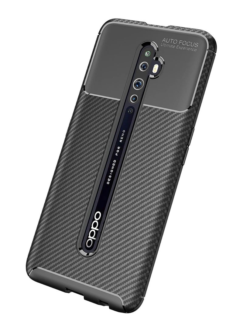 أوتو فوكس جراب حمايه سيليكون تصميم1 مقاوم للصدمات حمايه للكاميرا متوافق مع Oppo Reno 2F / 2Z (اسود) - Image 5