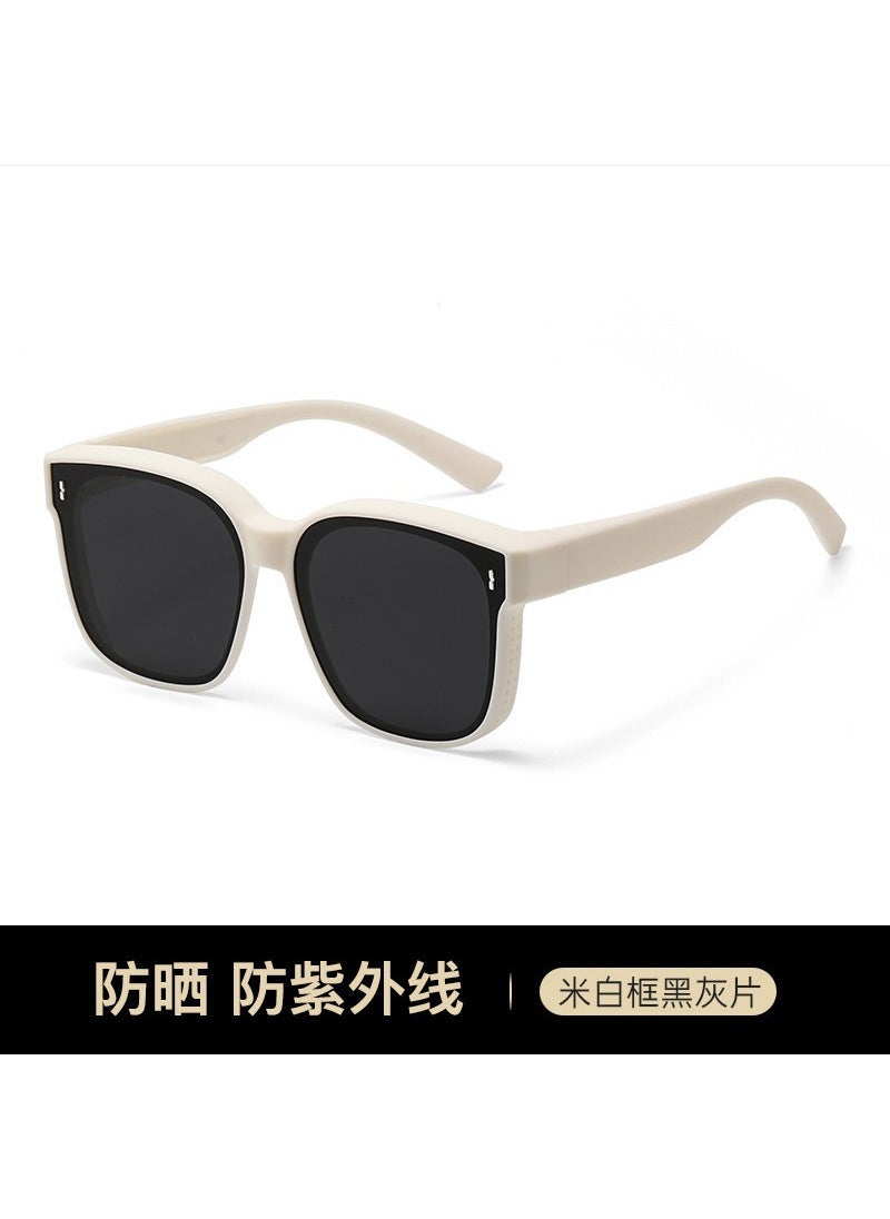 Generic - Myopia Glasses Sunglasses Mens and Womens Fashionable Polarized Anti-UV Myopia Sunglasses Special Driving Glasses Rice white box - Image 1