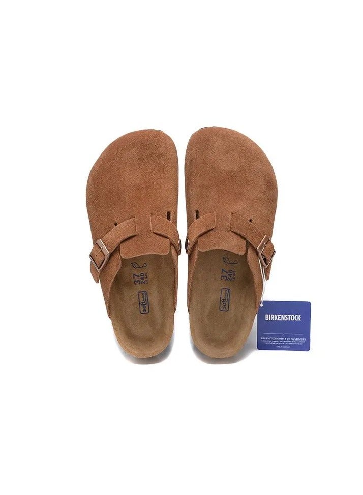 بيركنستوك بوسطن فوتبيد قدم ناعم جلد شمواه - Image 3