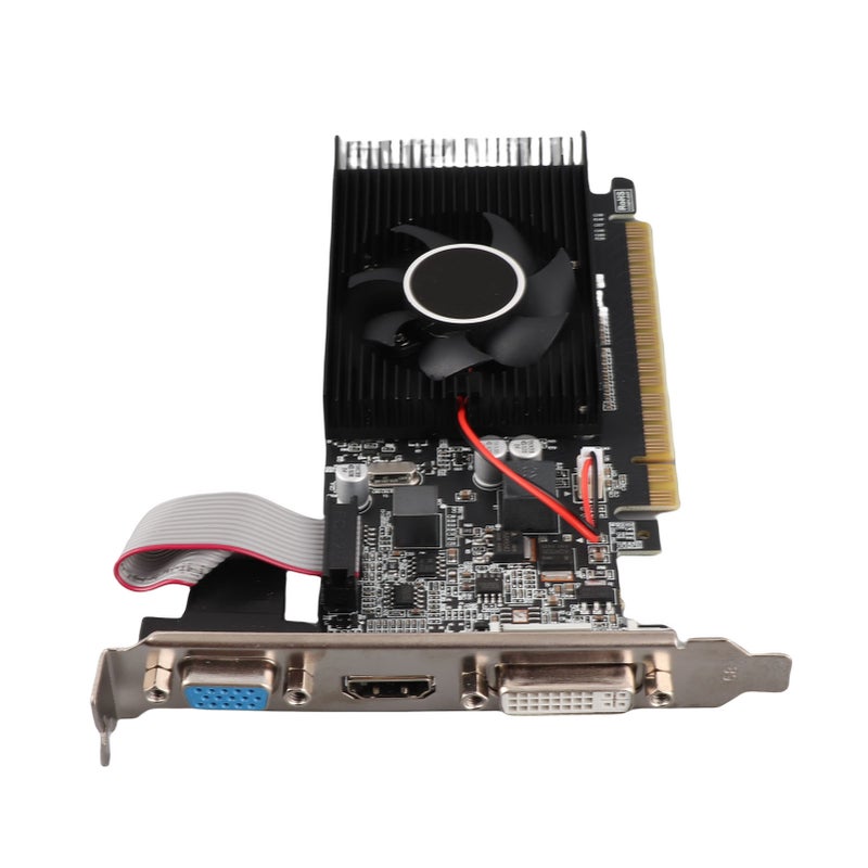 بطاقة رسومات GT210 ذاكرة 1 جيجا بايت DDR3 مع مروحة تبريد بتسعير 64 بت تدعم واجهات VGA و DVI وواجهات الوسائط المتعددة عالية الوضوح (HD) بطاقة رسومات كمبيوتر يدعم DirectX10.1 - Image 5