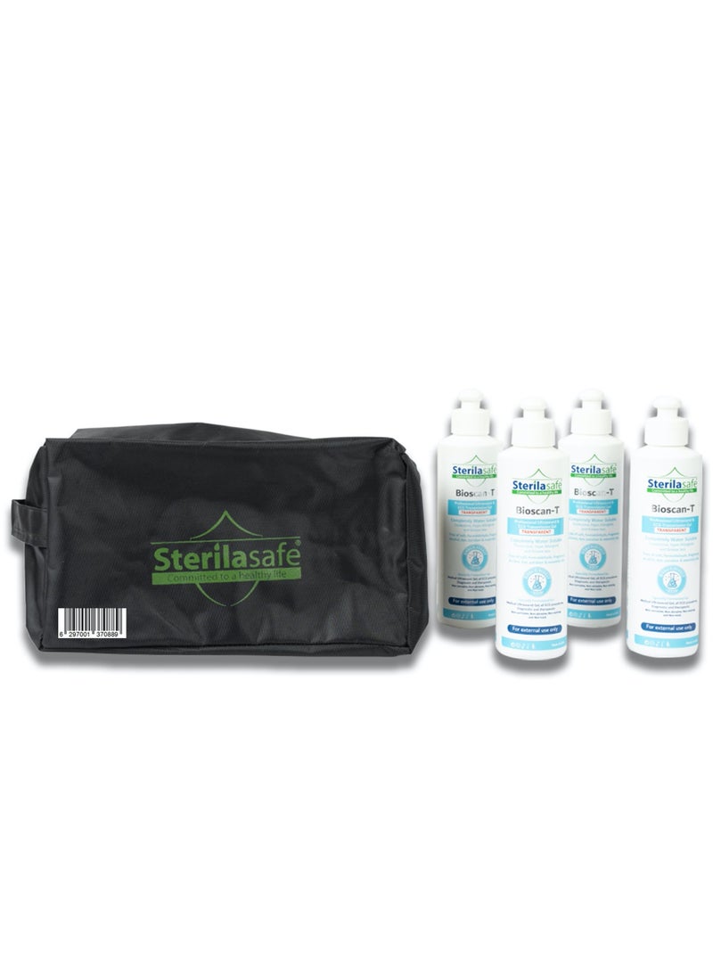 Sterilasafe Sterilasafe BioScan-T Professional ECG Medical Ultrasound Transmission gel, Transparent Gel, For Beauty Application, Gel for Therapeutic Medical, 250 ML (250ml, 4, Count)  - Image 2