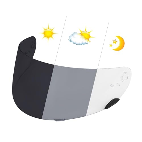 PSLER Photochromic Qualifier Visor- Qualifier Helmet Visor Motorcycle Face Shield Accessories Replacement for Bell Qualifier/Star/Vortex/RS-1/Revolver,Photochromic - Image 2
