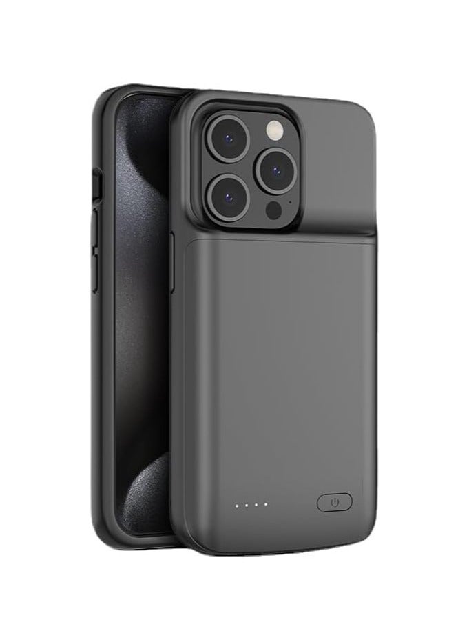 iPhone 15 Pro Battery Case, 7000mAh Portable Charging Cover with Smart LED Indicator, Rechargeable Extended Power Pack, Full Protection Slim Design - Image 2