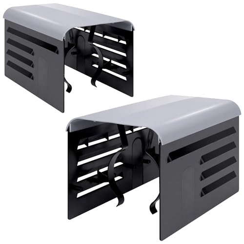RunNico 2 Pack Pool Pump Covers for Outside Units - ABS Adjustable Pool Pump Motor Cover - Swimming Pool Motor Cover for Above Ground Protection - Image 1