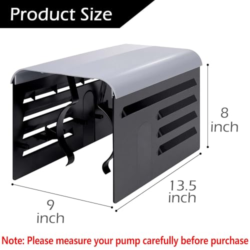 RunNico 2 Pack Pool Pump Covers for Outside Units - ABS Adjustable Pool Pump Motor Cover - Swimming Pool Motor Cover for Above Ground Protection - Image 2