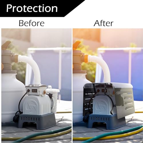 RunNico 2 Pack Pool Pump Covers for Outside Units - ABS Adjustable Pool Pump Motor Cover - Swimming Pool Motor Cover for Above Ground Protection - Image 5