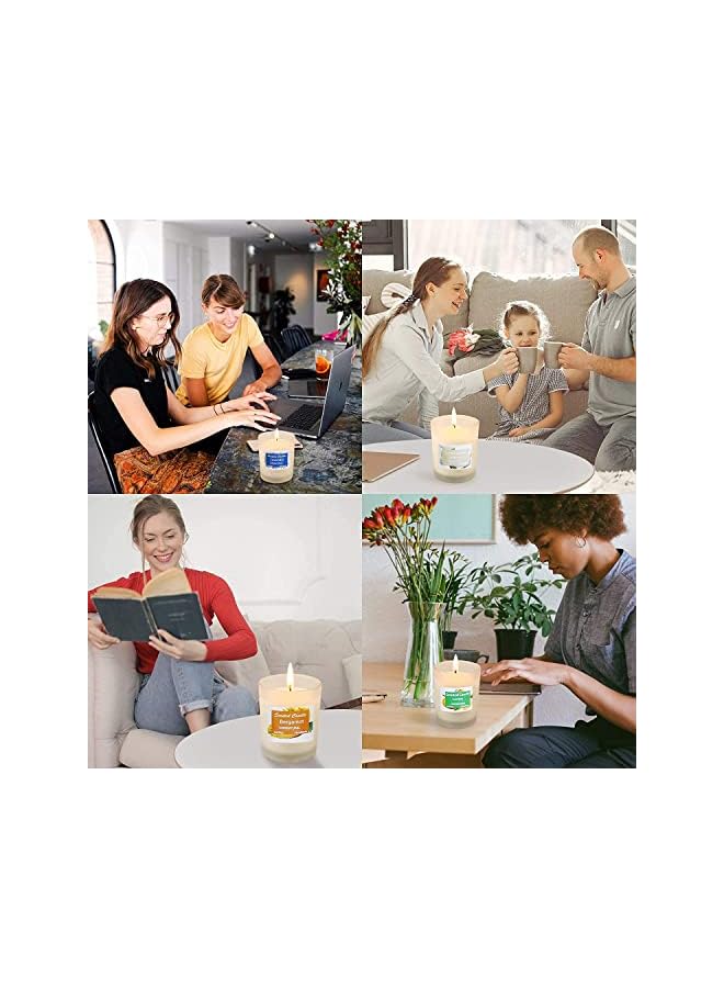 The Bros Scented Candles Gift Set, 12 PCS White Glass Candle, Natural Soy Wax 2.5 Oz Portable Aromatherapy Candles Women Gift with Stress Relief and Aromatherapy for Holiday, Bathing, Home Decoration - Image 5